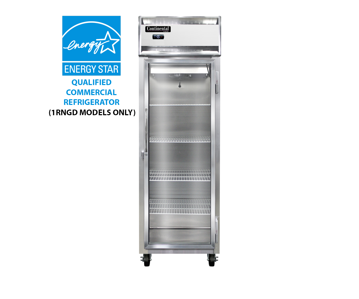 Continental Refrigerator 2RSESNSS Slim Line Refrigerator Reach-in 36-1/4W