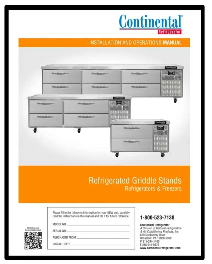 Operations Manual: Refrigerated  Griddle Stands