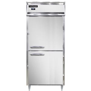 D1RXNPTHD-SD-GD Designer Line 1-Section Display Commercial Pass-Thru Refrigerator Extra Wide, Half Doors