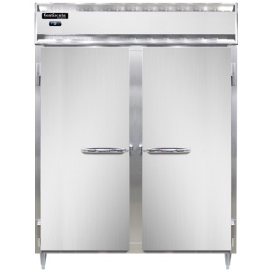 D2RENPT-SD-GD Designer Line 2-Section Display Commercial Pass-Thru Refrigerator Extra Wide