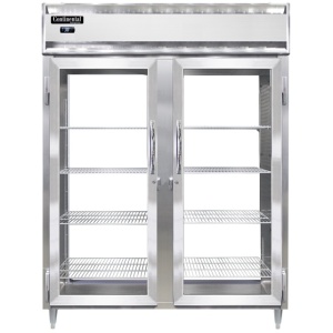 D2RENPT-GD-GD Designer Line 2-Section Display Commercial Pass-Thru Refrigerator Extra Wide