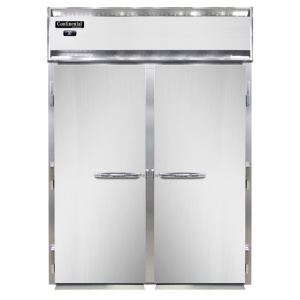 D2RINRT-SD-GD 2-Section Commercial Designer Line Display Roll-Thru Refrigerator