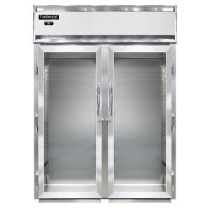 D2RINRT-GD-SD 2-Section Commercial Designer Line Display Roll-Thru Refrigerator