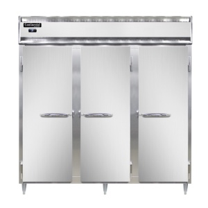 D3RNPT-SD-GD Designer Line 3-Section Display Commercial Pass-Thru Refrigerator