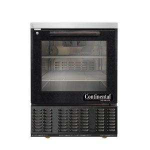 UCF24SNGD-B 24" Commercial Shallow Depth Display Front Breathing Undercounter Freezer - Black
