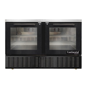 UCF48NGD-B 48" Commercial Display Front Breathing Undercounter Freezer - Black